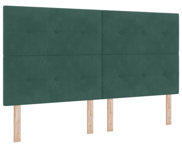 Fejtámla Gombos Zöld 180 cm Bársony