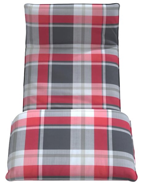 VidaXL oxford-szövet összecsukható napozóágy kockás minta 175x54x8,5cm