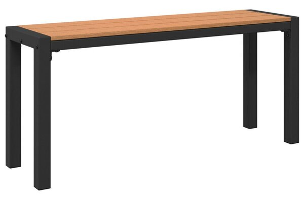 Kerti pad 100 cm Acél és WPC Barna és Fekete