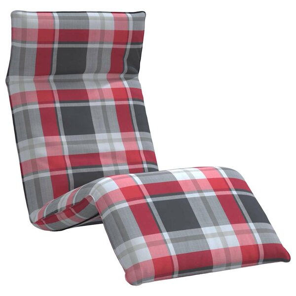 VidaXL oxford-szövet összecsukható napozóágy kockás minta 175x54x8,5cm