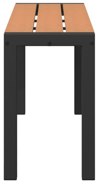Kerti pad 100 cm Acél és WPC Barna és Fekete