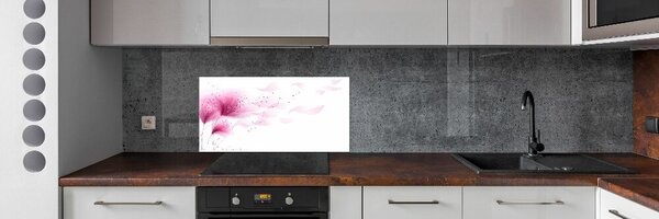 Konyhai falburkoló panel Rózsaszín virág