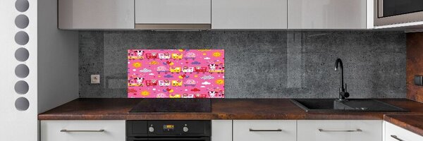 Konyhai falburkoló panel Állatok itt vonat