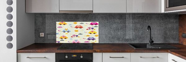 Konyhai falburkoló panel Autók