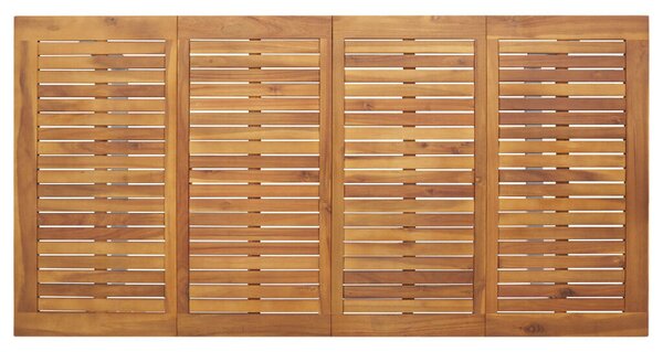 Kültéri Étkezőasztal Szürke 180x90x75 cm Acél&amp;Masszív Akác Fa