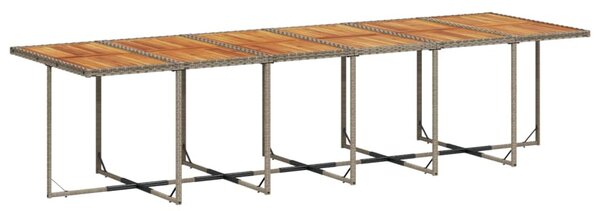 VidaXL 17 részes szürke polyrattan kerti étkezőgarnitúra párnával