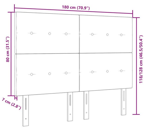 Fejtámla Gombos Zöld 180 cm Bársony