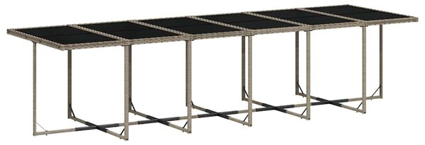 VidaXL 13 részes szürke polyrattan kerti ülőgarnitúra párnákkal