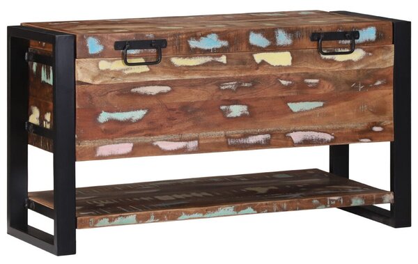 Tároló láda Többszínű 80x35x45 cm Tömör Fa Újrahasznosított