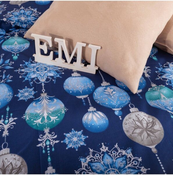 EMI Magic blue karácsonyi pamut ágyneműhuzat