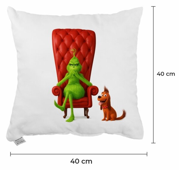 EMI Grinch karácsonyi díszpárna 40x40 cm