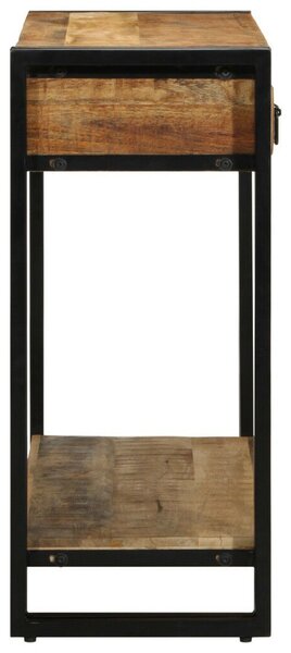 Konzolasztal 90x33x75 cm Tömör durva mangófából