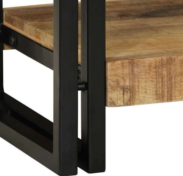 Konzolasztal 90x33x75 cm Tömör durva mangófából