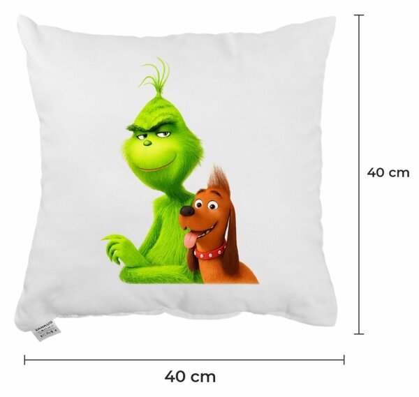 EMI Grinch és Max karácsonyi díszpárna 40x40 cm