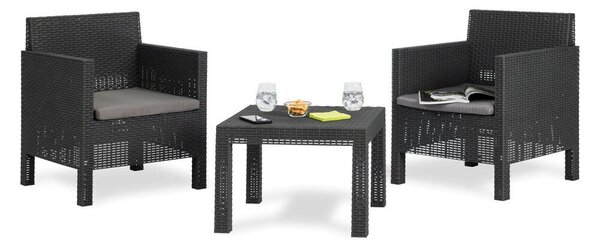 Toomax Penelope seaters 2 műrattan kerti bútor garnitúra, grafit
