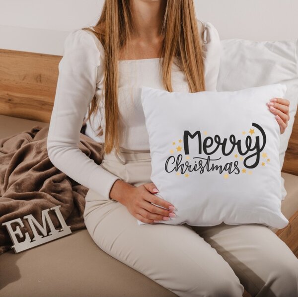EMI Merry Christmas karácsonyi díszpárna 40x40 cm