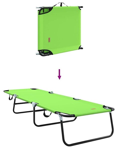 VidaXL Összecsukható nyugágy 2 pcs Zöld 56 x 189 x 87cm szövet