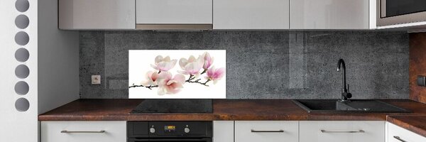 Konyhai falburkoló panel Magnólia növény