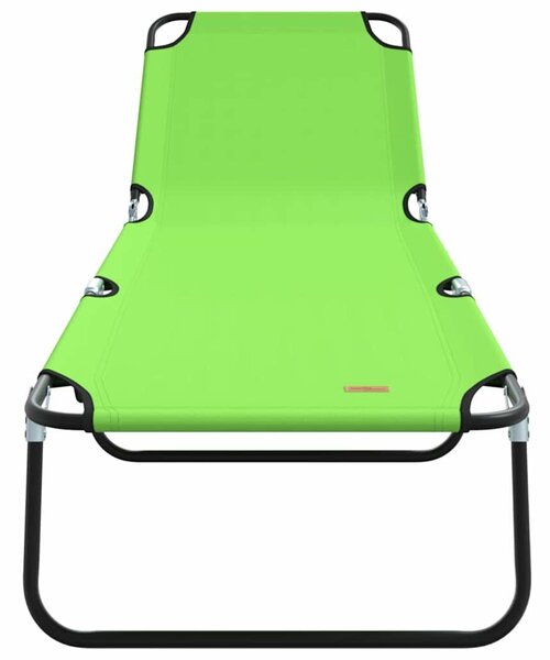 VidaXL Összecsukható nyugágy 2 pcs Zöld 56 x 189 x 87cm szövet