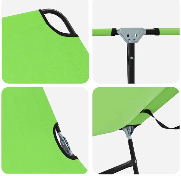 VidaXL Összecsukható nyugágy 2 pcs Zöld 56 x 189 x 87cm szövet