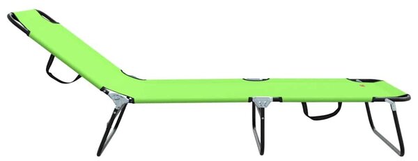 VidaXL Összecsukható nyugágy 2 pcs Zöld 56 x 189 x 87cm szövet