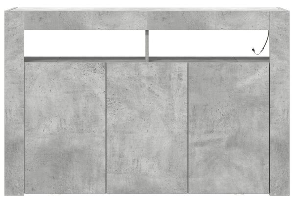 Oldalszekrény Beton Szürke Mérnöki Fa 116 x 30 x 75 cm Téglalap