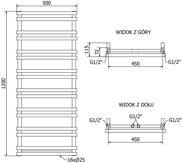 Mexen, Mexen Saturn elektromos melegítő 1200 x 500 mm, 600 W, fehér - W108-1200-500-2600-20