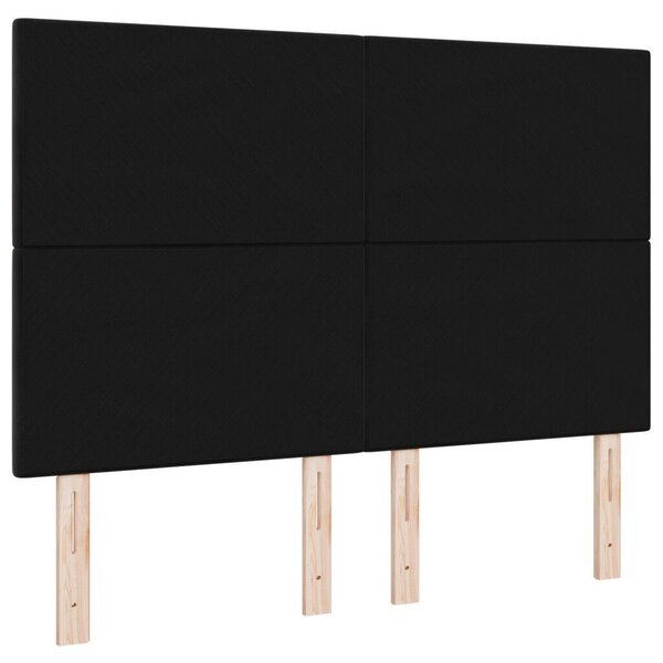 Fejtámla Gombos Kárpitozás Fekete 140 cm Bársony