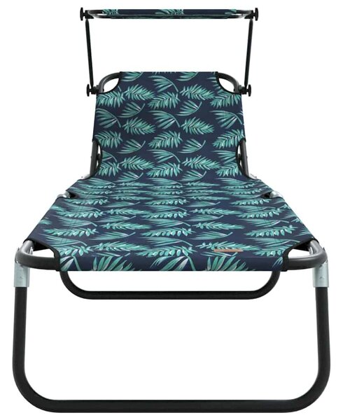 VidaXL Összecsukható nyugágy 2 pcs Zöld 56 x 190 x 81cm szövet