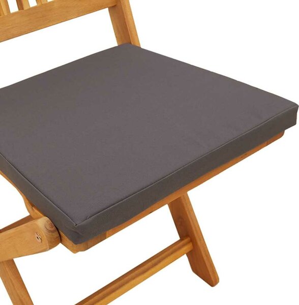 VidaXL Összecsukható szék 8 pcs Szürke 49 x 57.5 x 92cm Tömör akácfa
