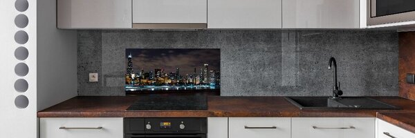 Konyhai falvédő Chicago éjjel