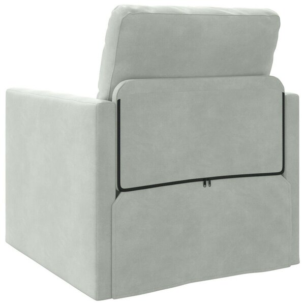 Egyszemélyes Floor Sofa Átalakítható Szövet 74x77x81 cm Világosszürke