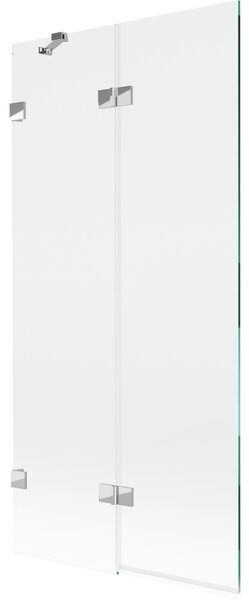 Mexen Lunar, kétszárnyú kádparaván bal oldali 90 x 150 cm, átlátszó üveg, króm, 897-090-100-01-00-L