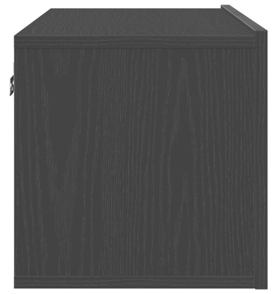 TV faliszekrények (2 db) - Fekete tölgy, 80x30x30 cm, MDF-ből készült