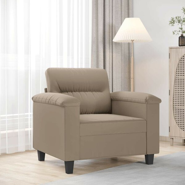 Tópszínű mikroszálas szövet kanapéfotel 60 cm