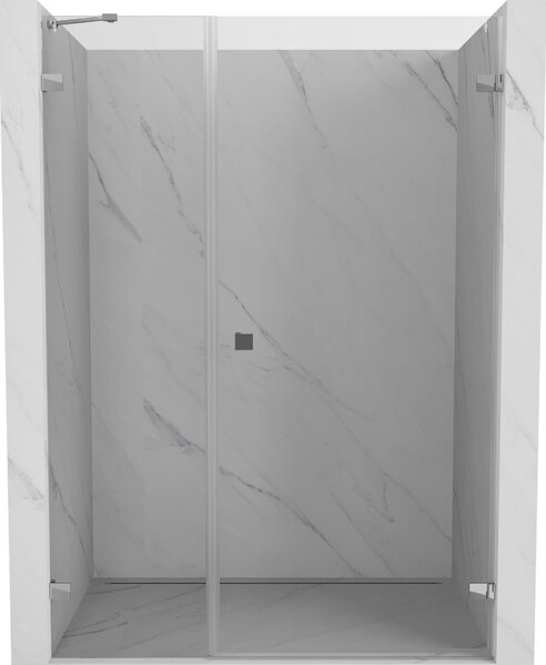Mexen Lunar-B, jobbra nyíló zuhanyajtó 110 cm, átlátszó üveg, króm profil, 832S-110-050-01-00-P