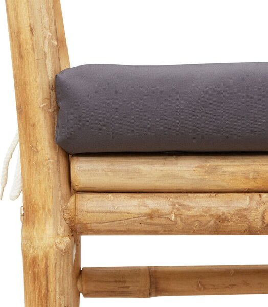 Kerti pad párnával, 110 cm Bambusz