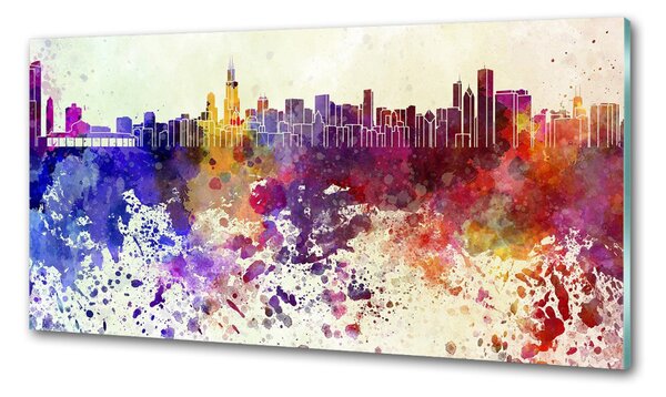 Konyhai falvédő Színes chicago