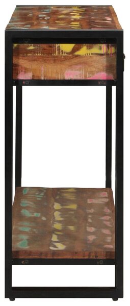 Többszínű Konzolasztal 120x33x75 cm Tömör újrahasznosított fa