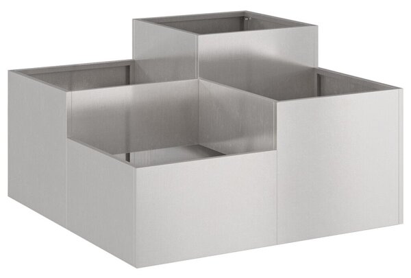 Kertész láda 80x80x48 cm Rozsdamentes acél