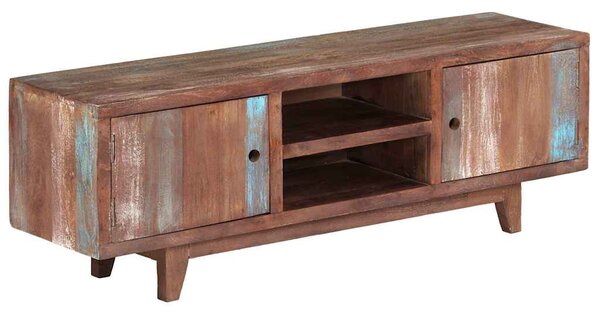 Vintage stílusú tömör akácfa TV-szekrény 118 x 30 x 40 cm