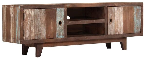 Vintage stílusú tömör akácfa TV-szekrény 118 x 30 x 40 cm