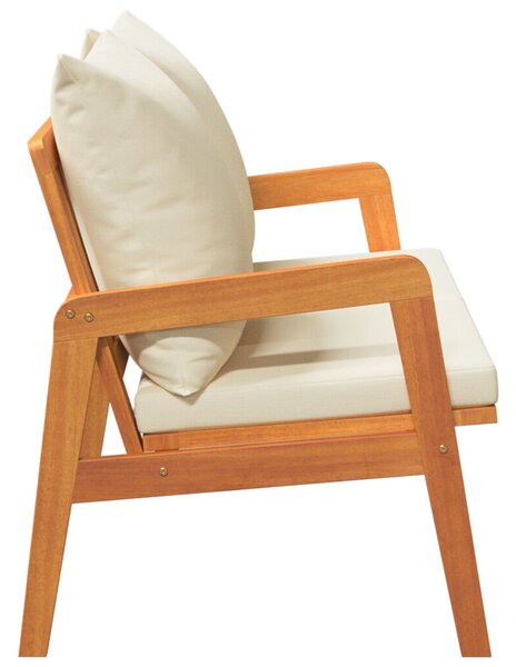 Kerti Pad párnákkal 115x65x71 cm Tömör Akácfa