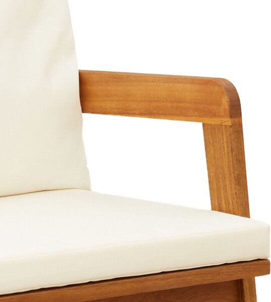 Kerti Pad párnákkal 115x65x71 cm Tömör Akácfa
