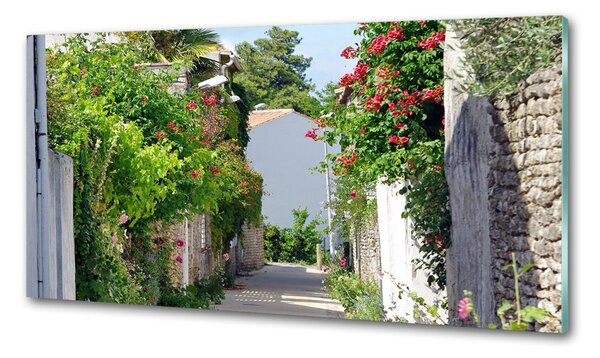 Konyhapanel Virágos alley