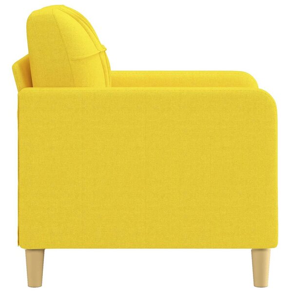 Világossárga szövet kanapéfotel 60 cm