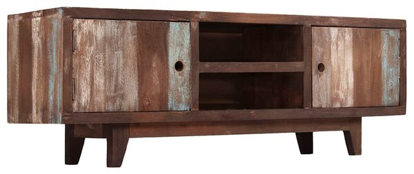 Vintage stílusú tömör akácfa TV-szekrény 118 x 30 x 40 cm