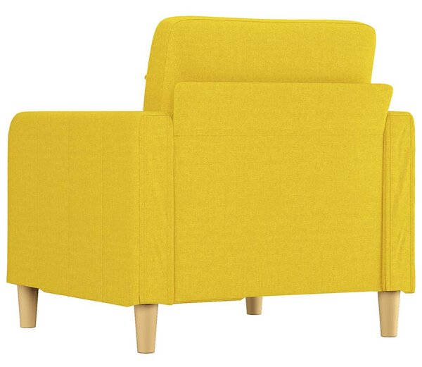 Világossárga szövet kanapéfotel 60 cm