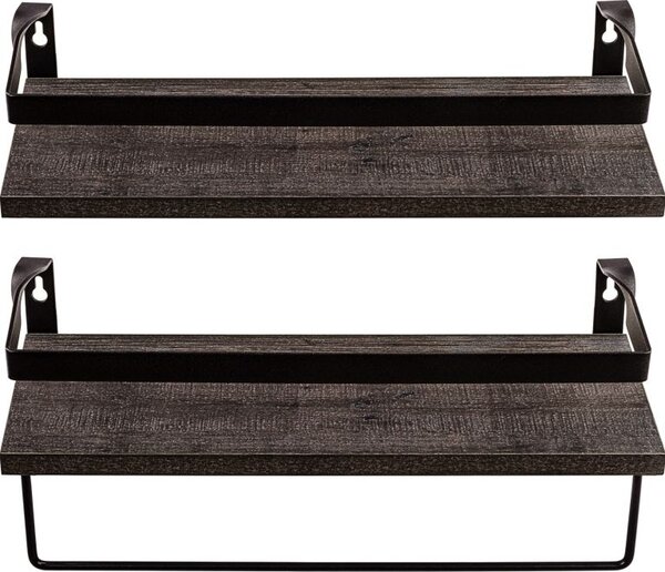 STILISTA Fali polc Volato Duo 2 db 40 cm fekete