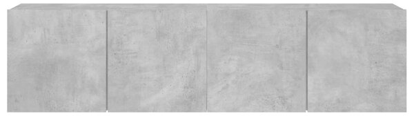 2 db betonszürke falra szerelhető TV-szekrény 80 x 30 x 41 cm